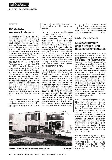 Vorschauseite 1: Baden-Württemberg: Landesprogramm gegen Drogenund Rauschmittelmißbrauch