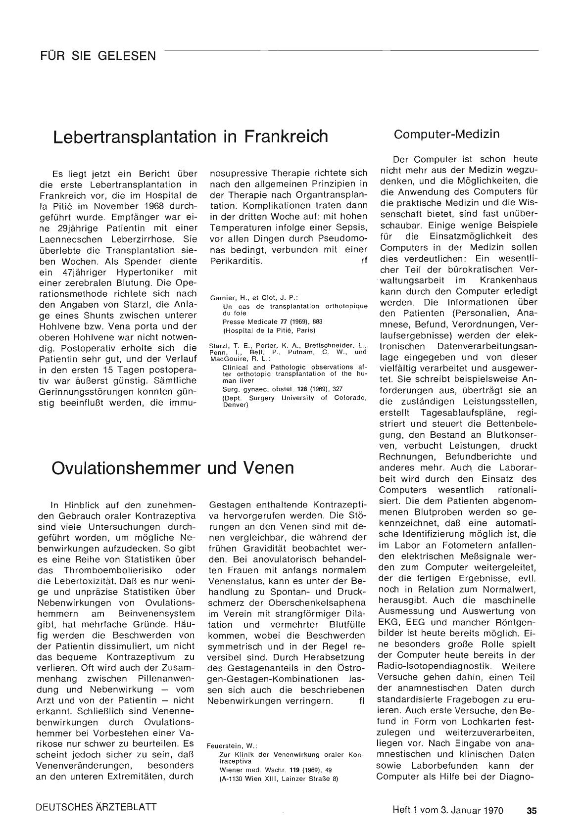 Vorschauseite 1: Lebertransplantation in Frankreich