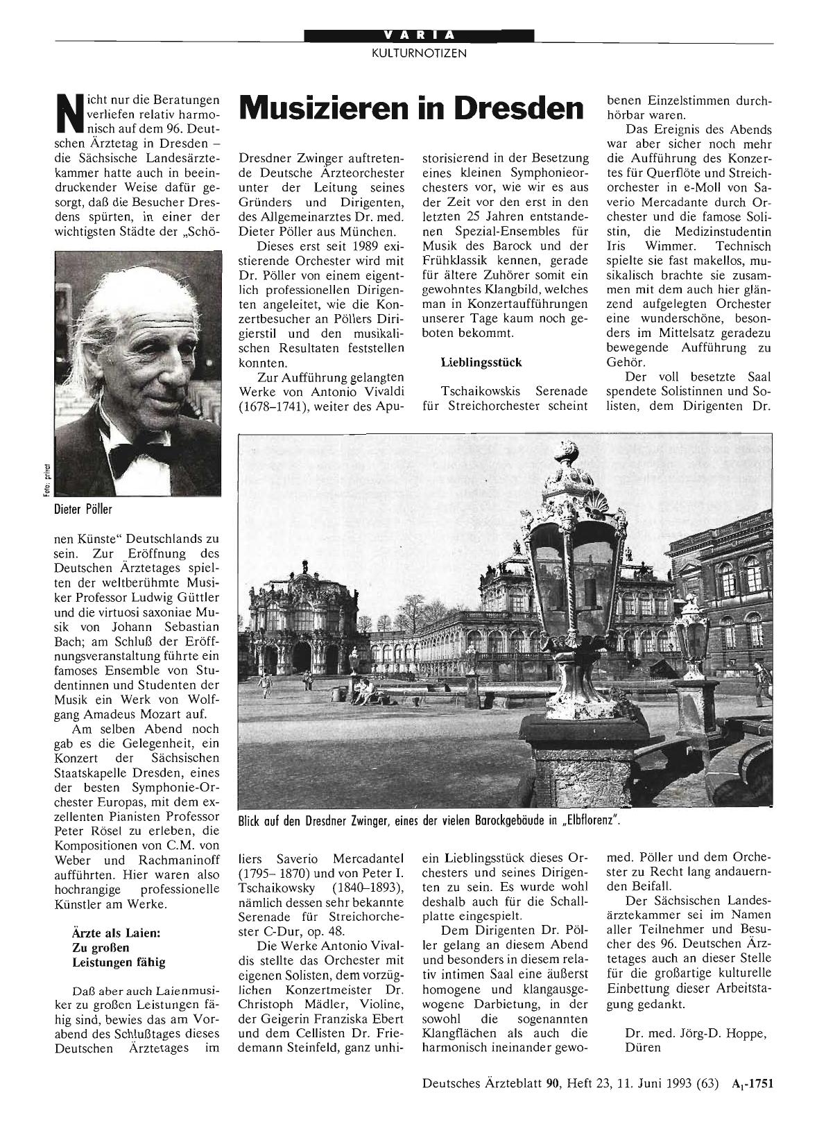 Vorschauseite 1: Musizieren in Dresden