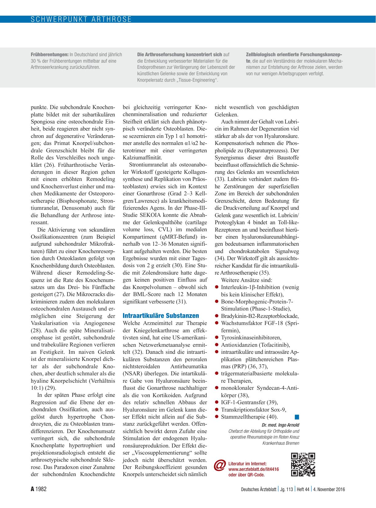 Vorschauseite 4: Arthrose: Was gibt es Neues?