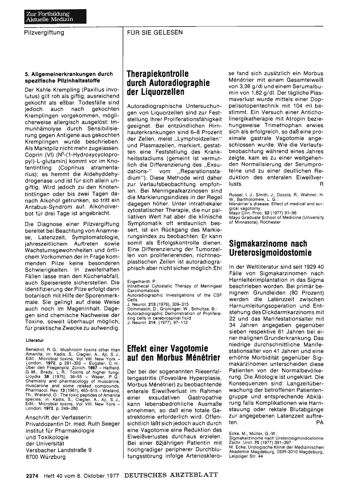 Vorschauseite 1: Effekt einer Vagotomie auf den Morbus Mänätrier