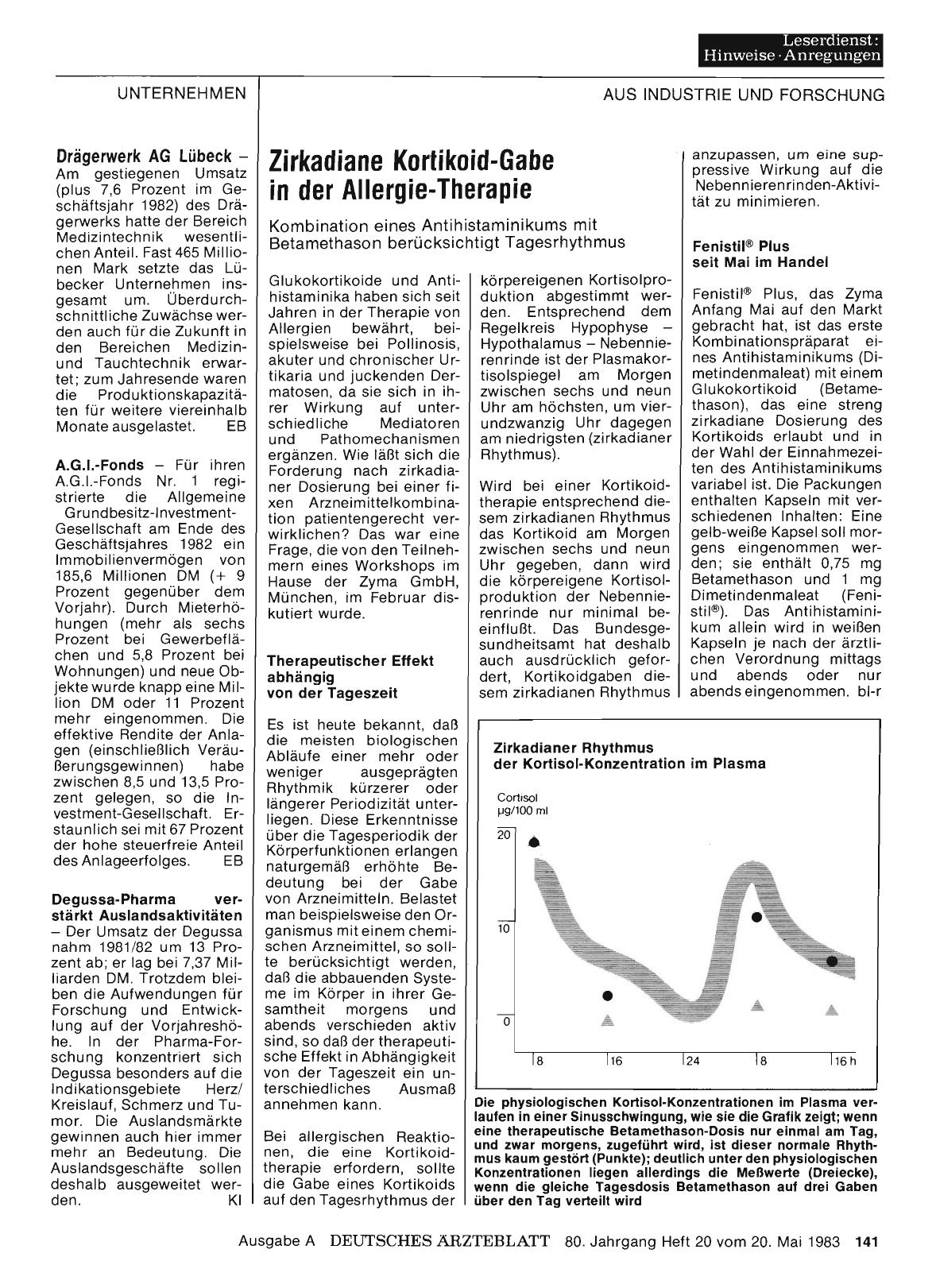 Vorschauseite 1: Zirkadiane Kortikoid-Gabe in der Allergie-Therapie