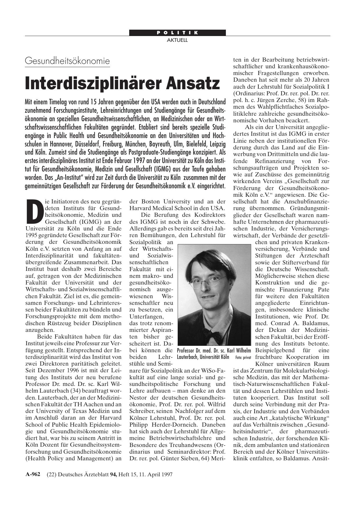 Vorschauseite 1: Gesundheitsökonomie: Interdisziplinärer Ansatz