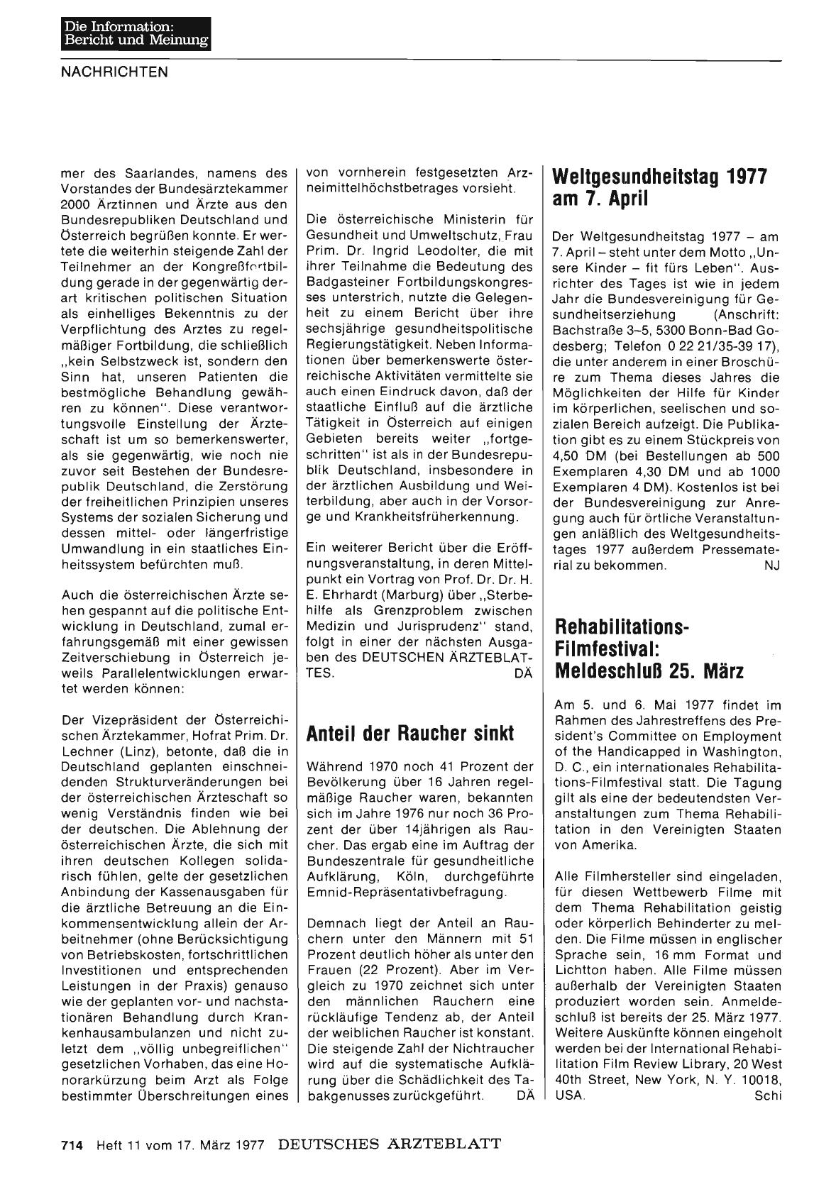 Vorschauseite 1: Anteil der Raucher sinkt