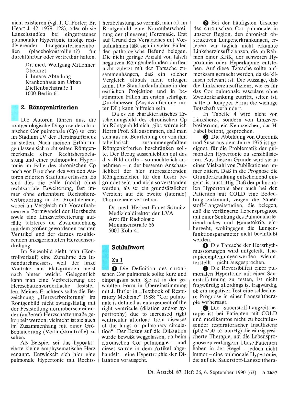 Vorschauseite 1: Chronisches Cor pulmonale: 2. Röntgenkriterien