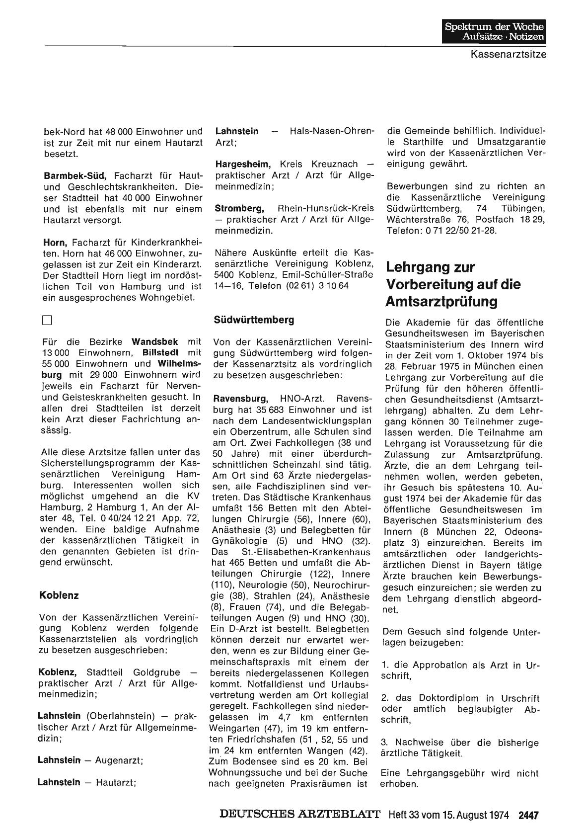 Vorschauseite 1: Lehrgang zur Vorbereitung auf die Amtsarztprüfung