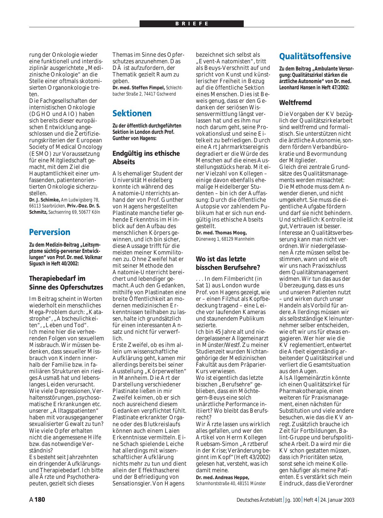 Vorschauseite 1: Qualitätsoffensive: Weltfremd