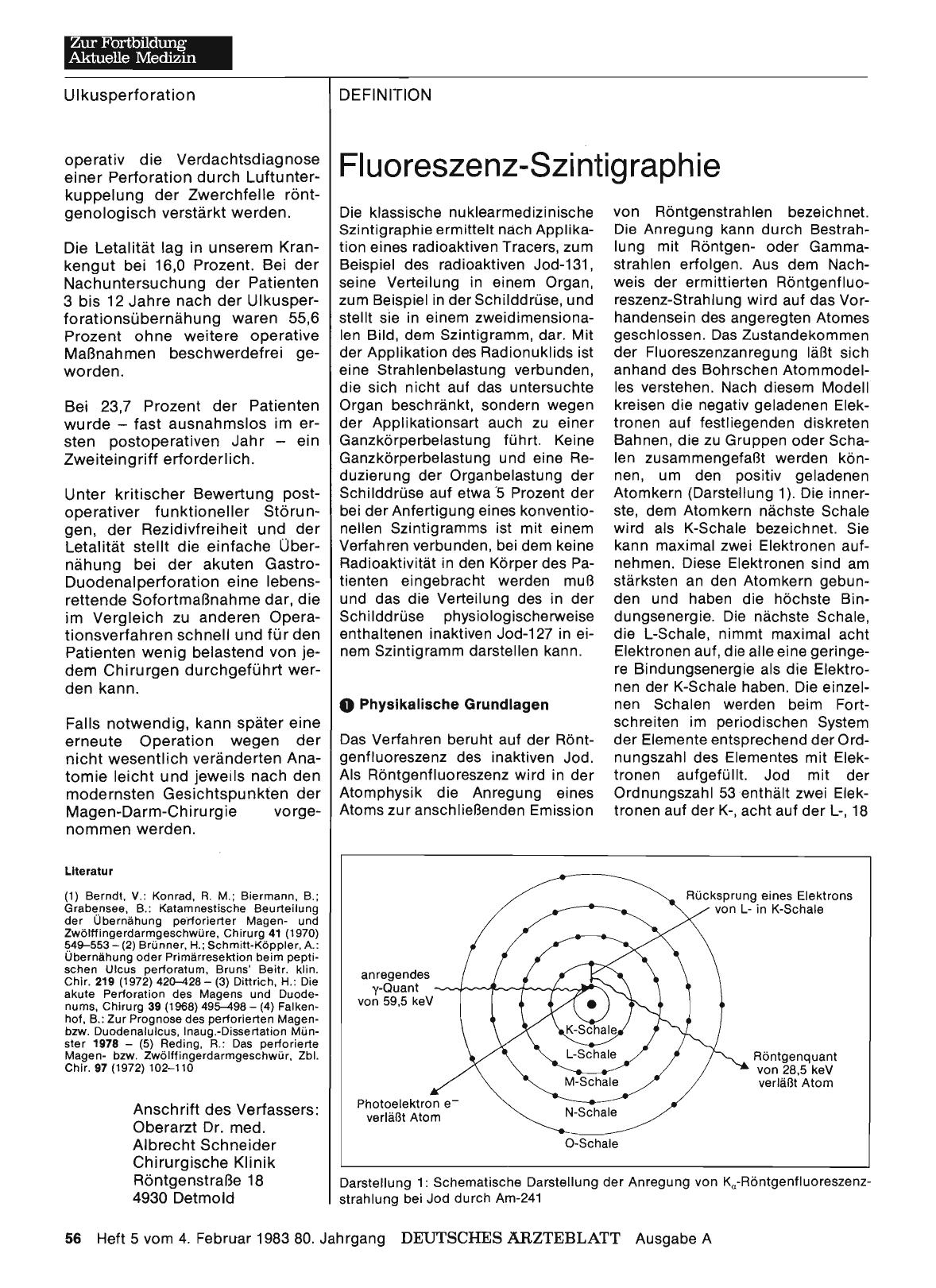 Vorschauseite 1: Fluoreszenz-Szintigraphie