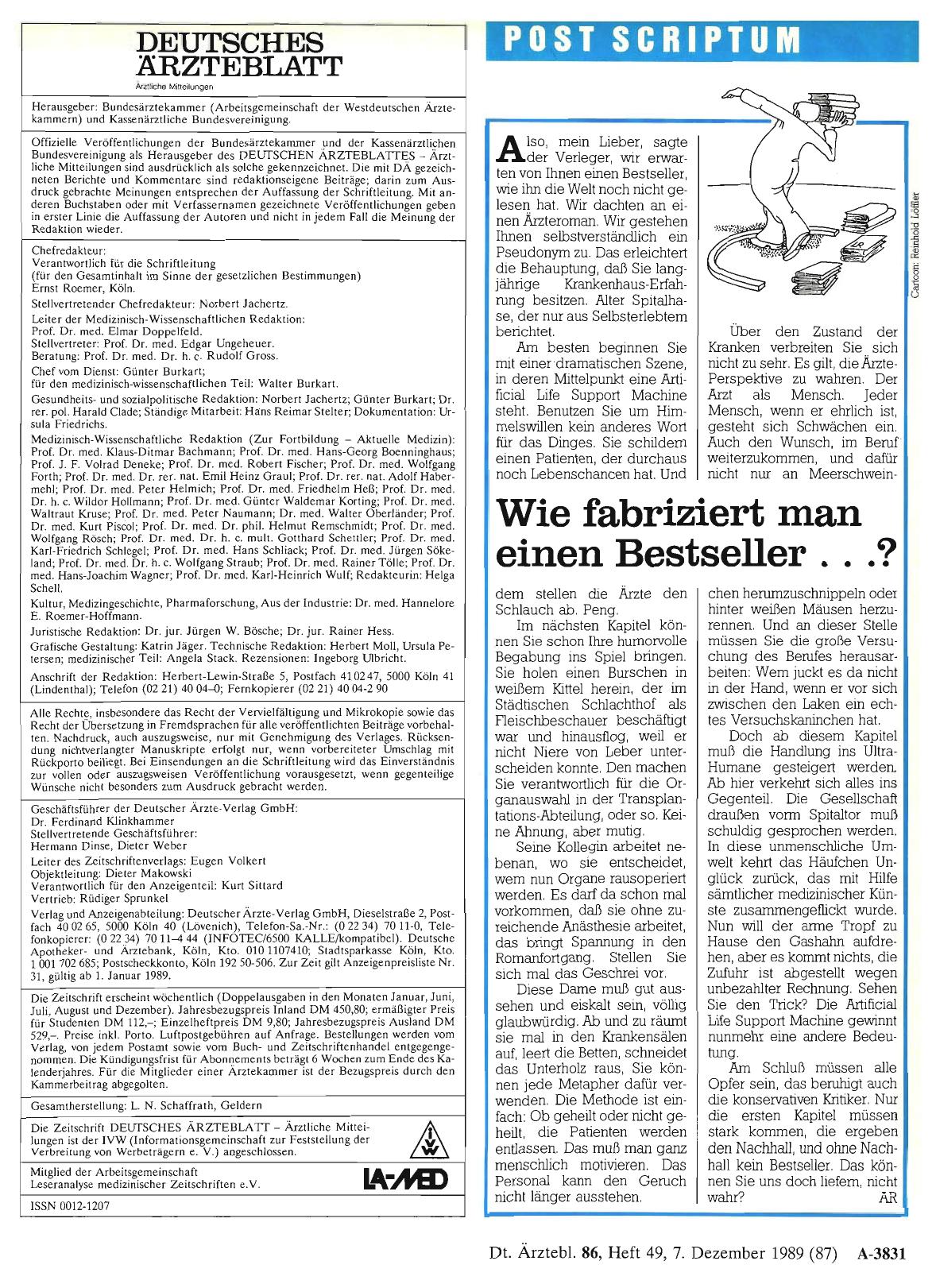 Vorschauseite 1: Wie fabriziert man einen Bestseller. .. ?