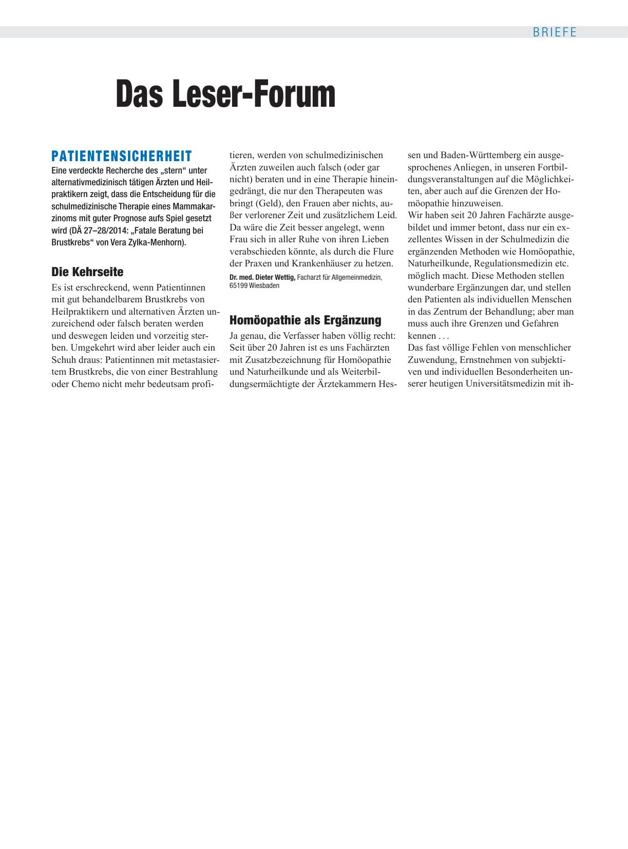 Vorschauseite 1: Patientensicherheit: Die Kehrseite