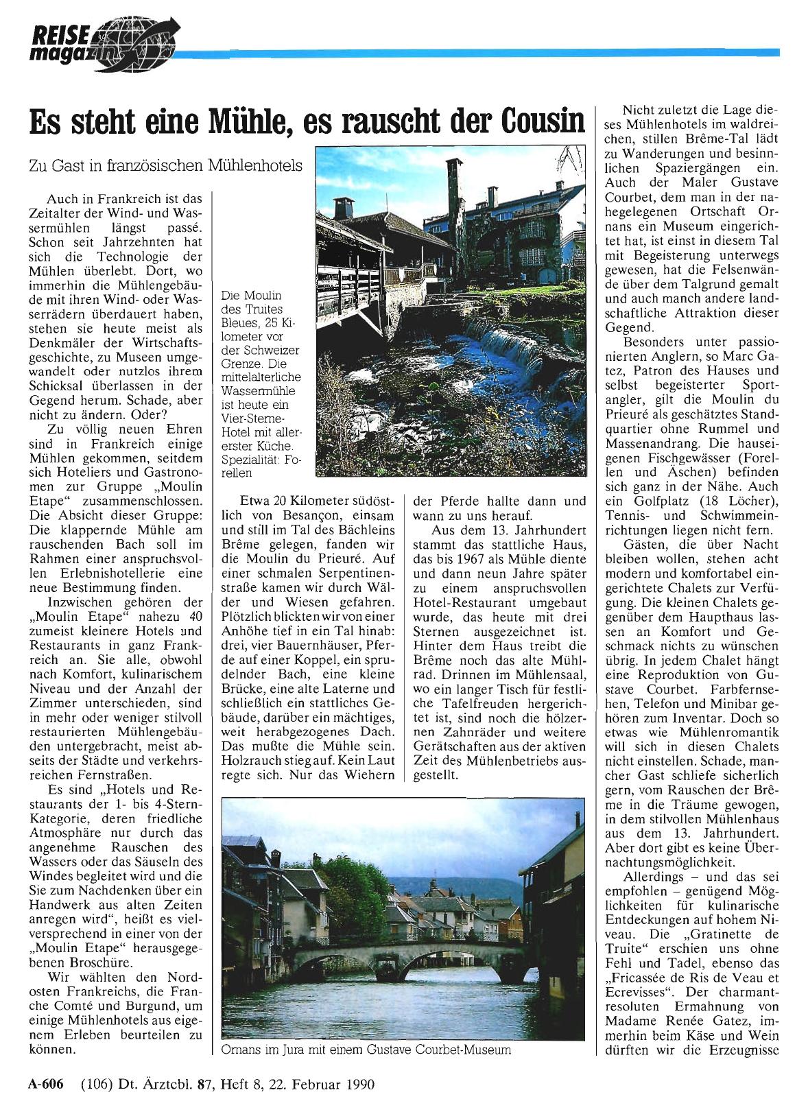 Vorschauseite 1: Es steht eine Mühle, es rauscht der Cousin Zu Gast in französischen Mühlenhotels