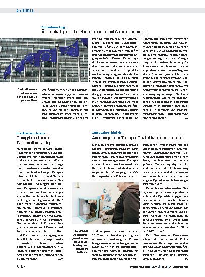 Vorschauseite 1: Substitutionsrichtlinie: Änderungen der Therapie Opiatabhängiger umgesetzt