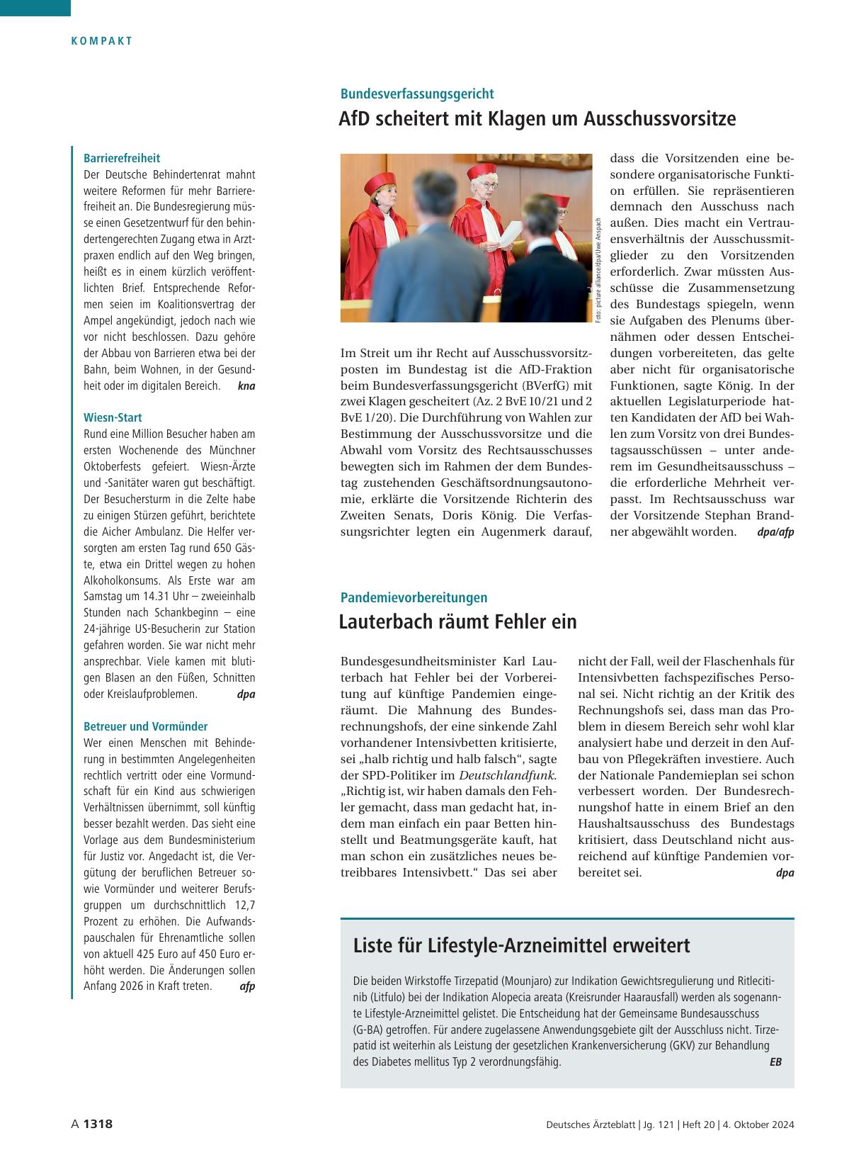 Vorschauseite 1: Barrierefreiheit / Wiesn-Start / Betreuer und Vormünder