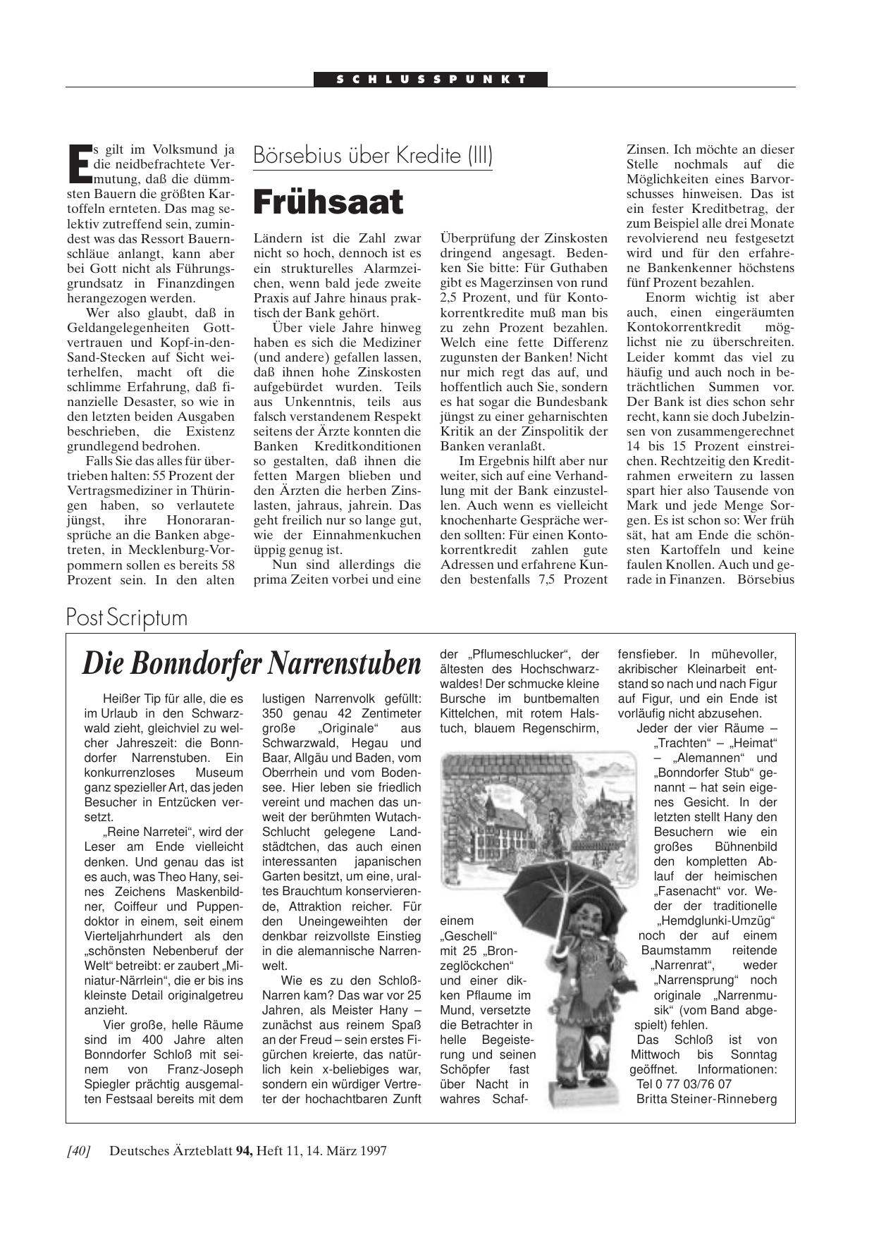 Vorschauseite 1: Die Bonndorfer Narrenstuben