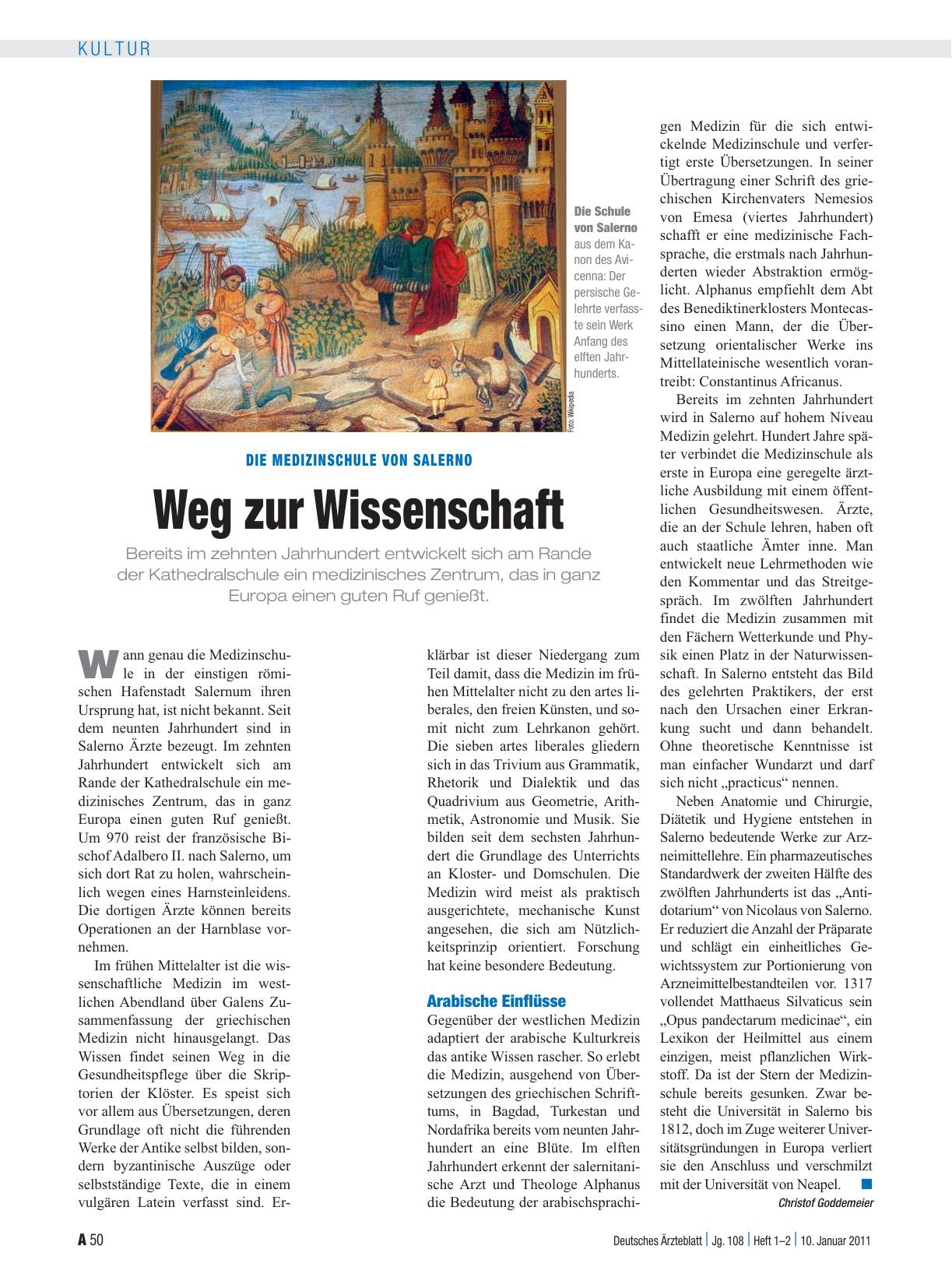 Vorschauseite 1: Die Medizinschule von Salerno: Weg zur Wissenschaft