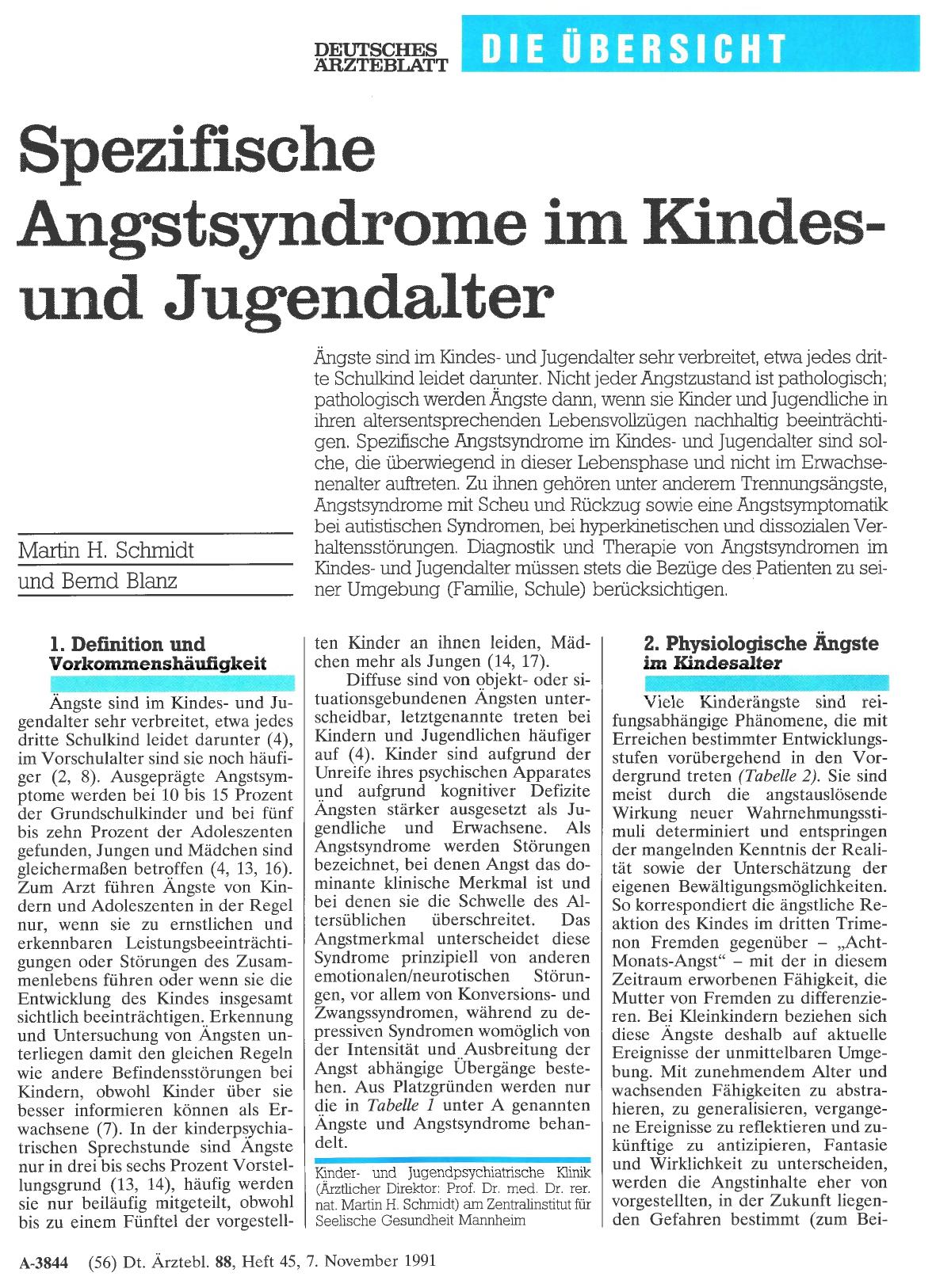 Vorschauseite 1: Spezifische Angstsyndrome im Kindes und Jugendalter