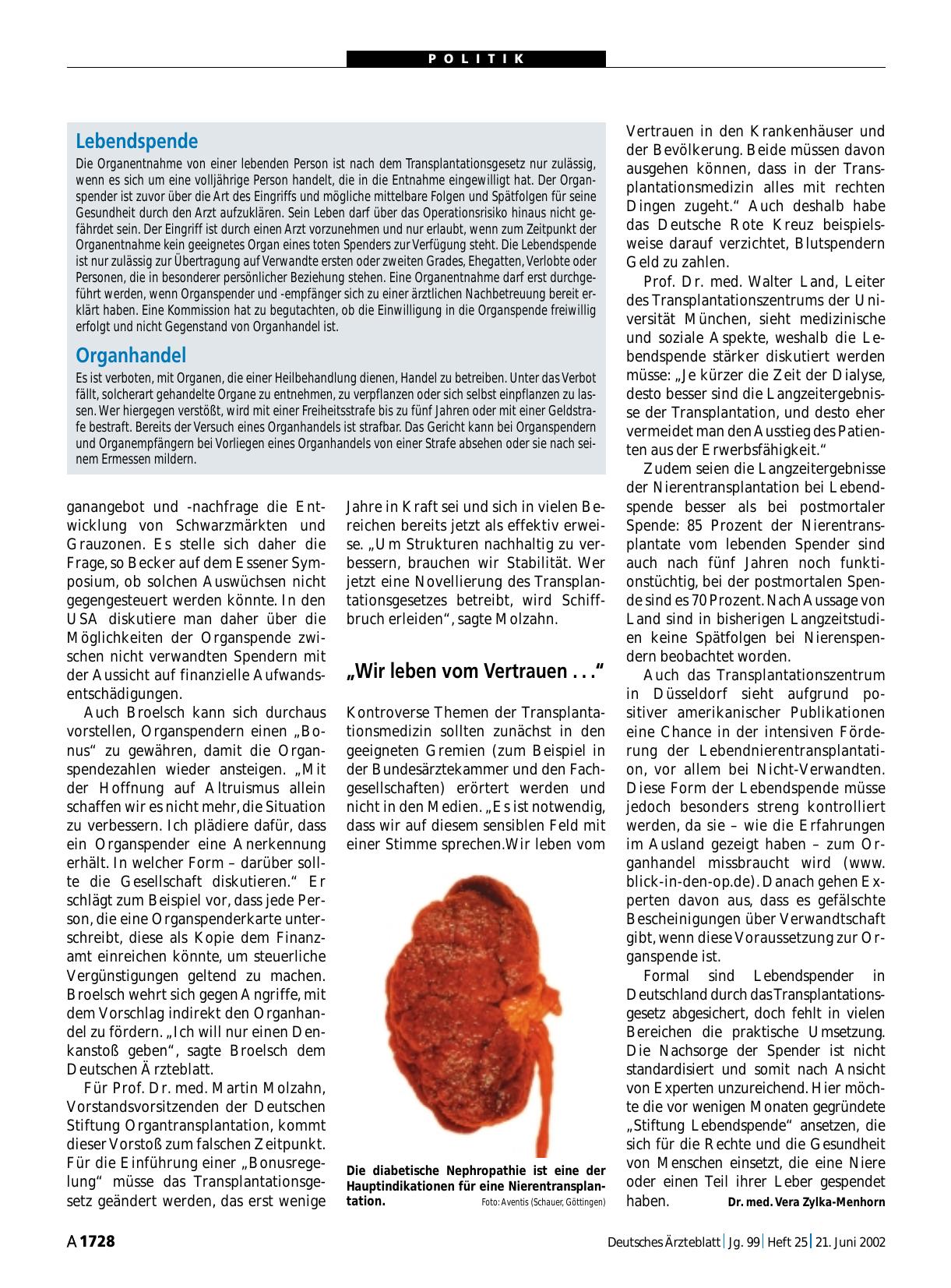 Vorschauseite 1: Lebendspende