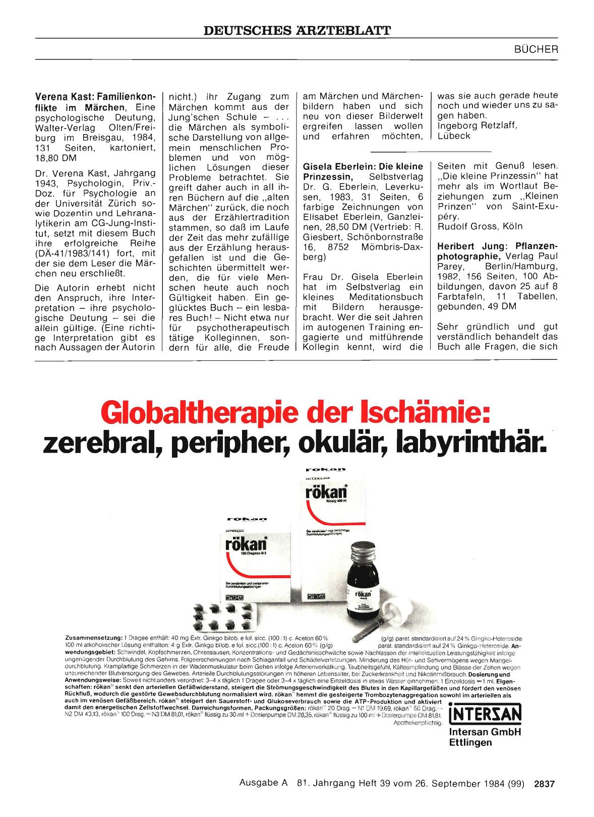 Vorschauseite 1: Medizin – Geisteswissenschaften: Verena Kast: Familienkonflikte im Märchen