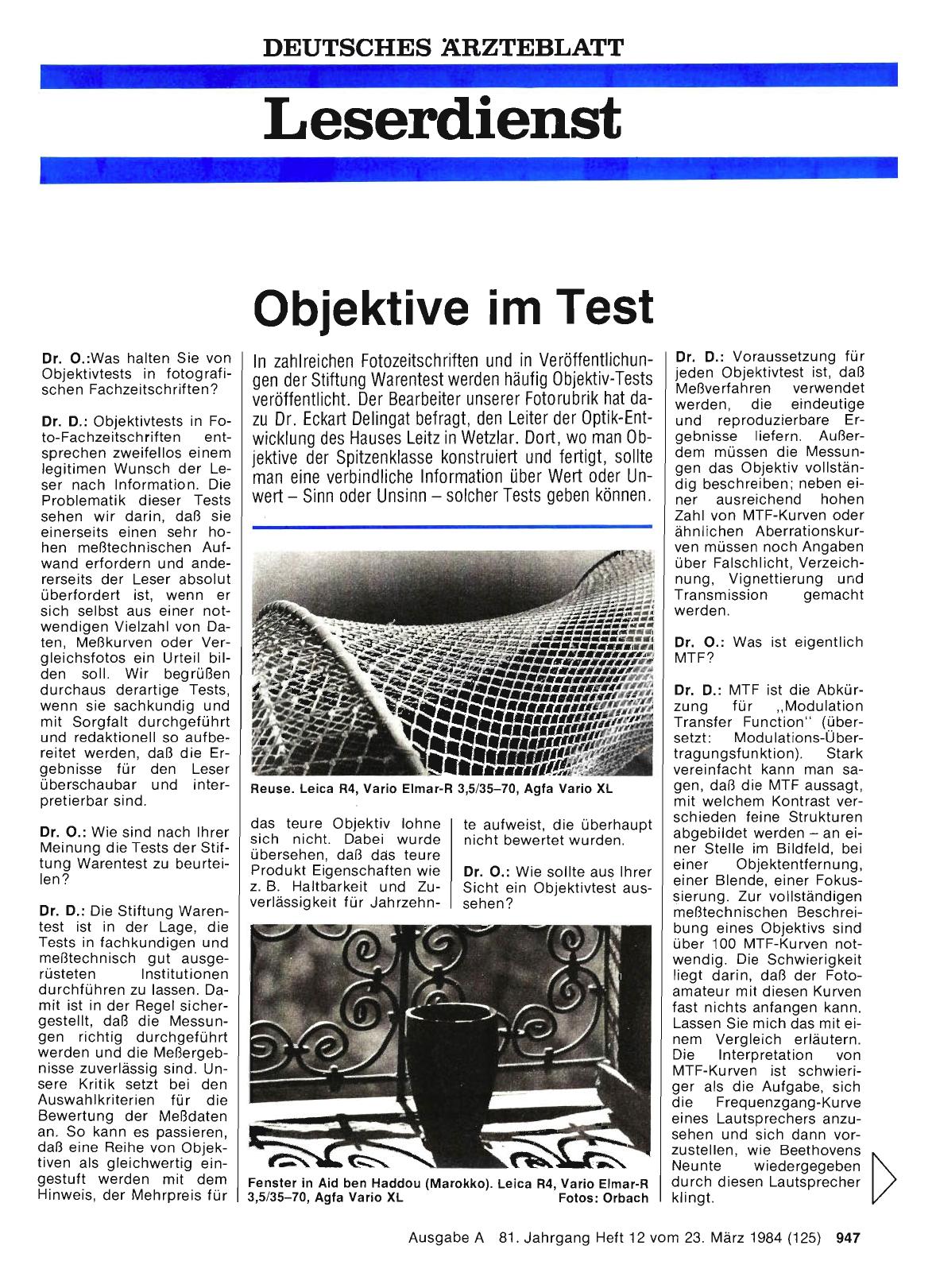 Vorschauseite 1: Objektive im Test