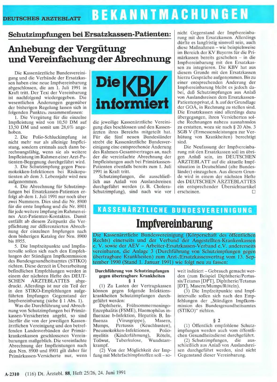Vorschauseite 1: Impfvereinbarung