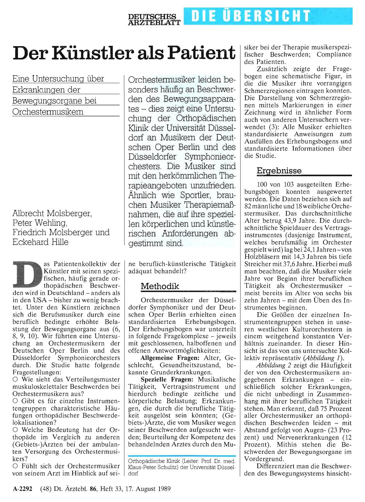 Vorschauseite 1: Der Künstler als Patient
