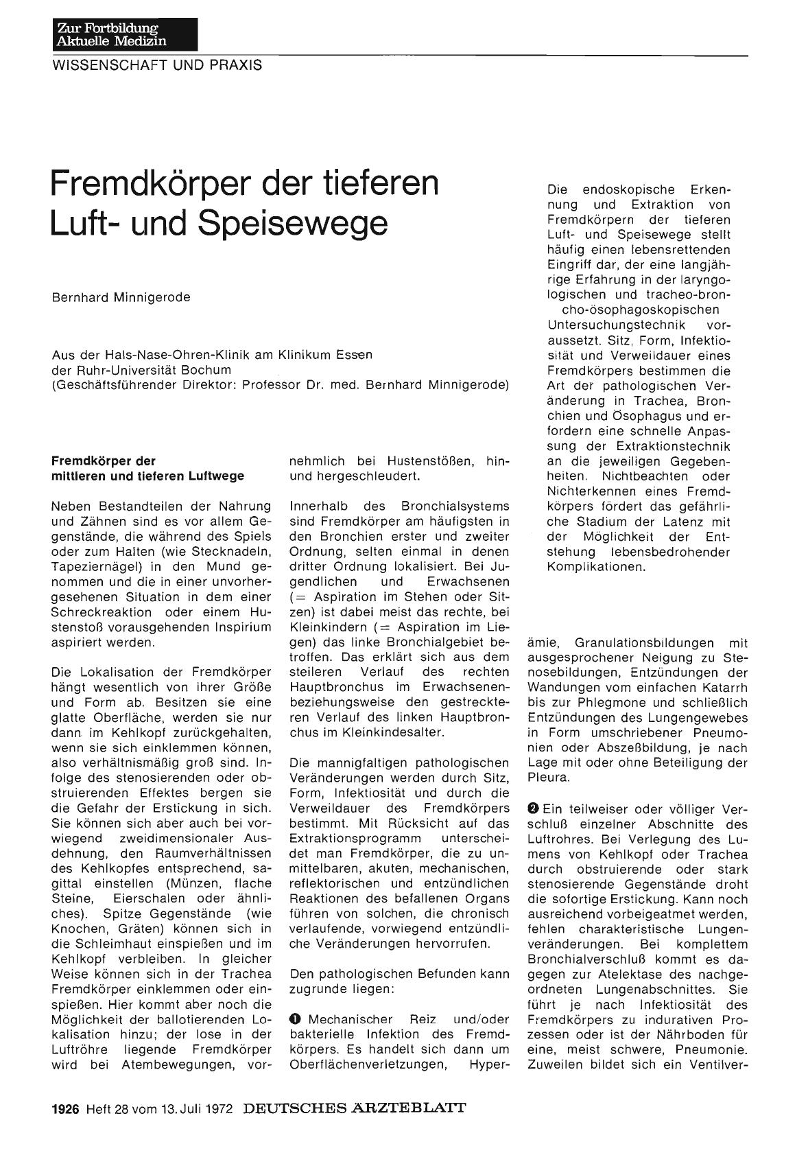Vorschauseite 1: Fremdkörper der tieferen Luftund Speisewege