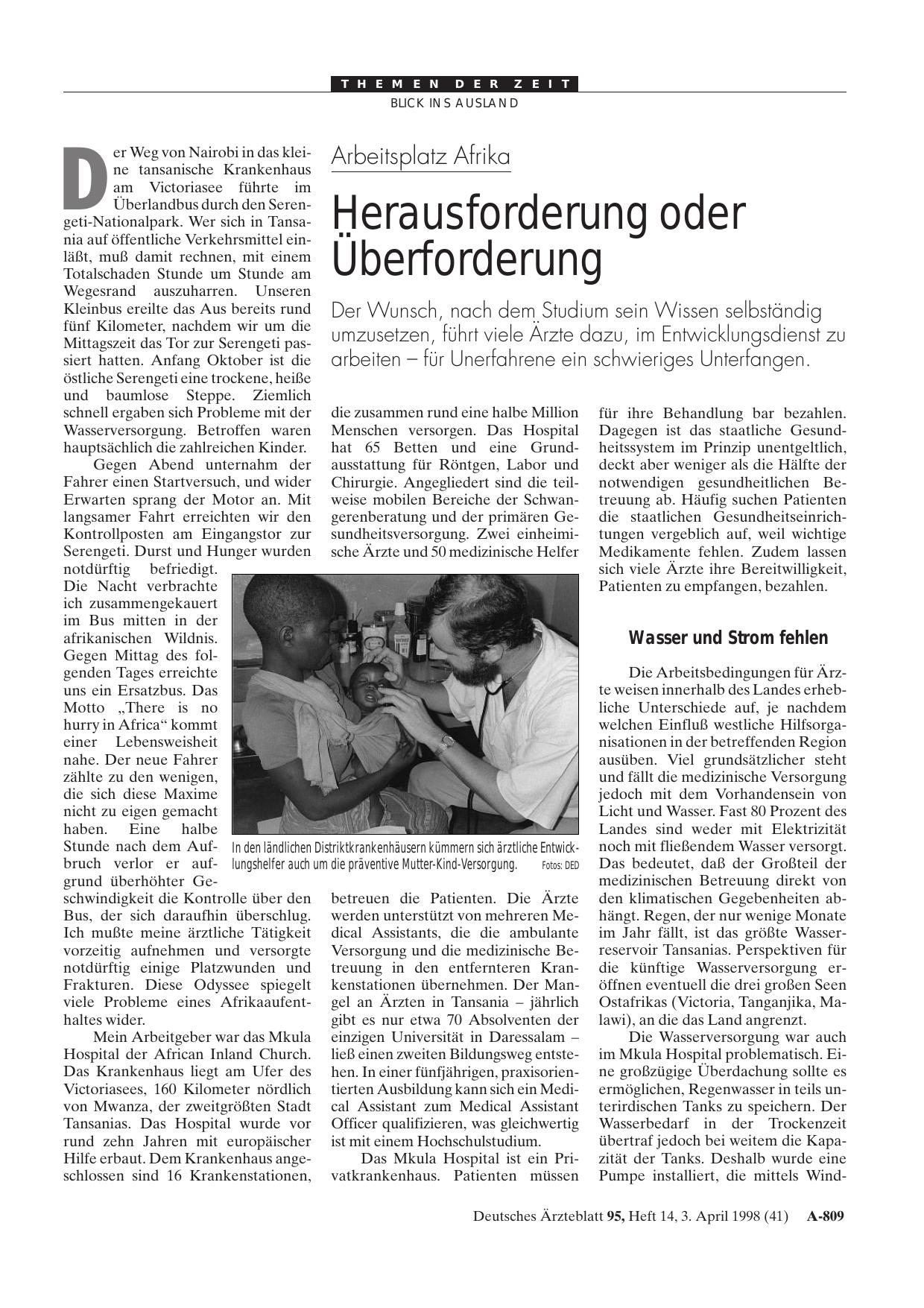 Vorschauseite 1: Arbeitsplatz Afrika: Herausforderung oder Überforderung