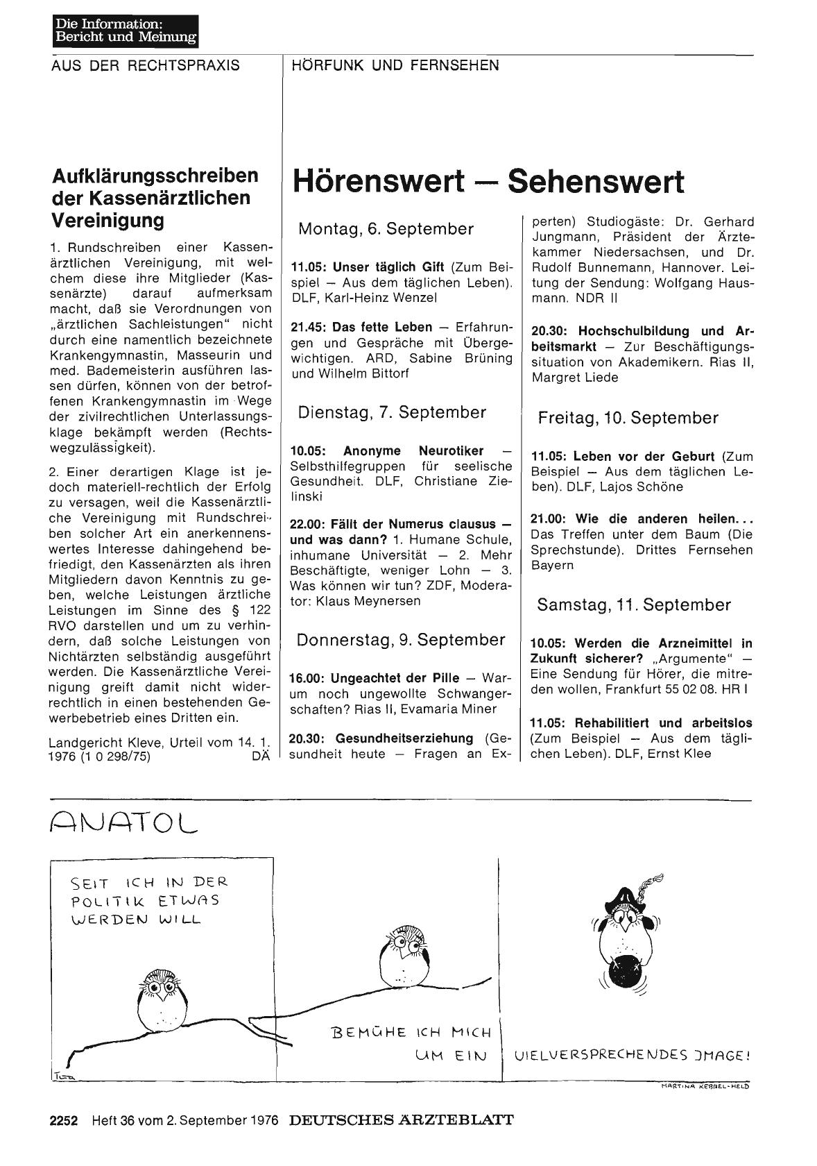 Vorschauseite 1: Hörenswert — Sehenswert