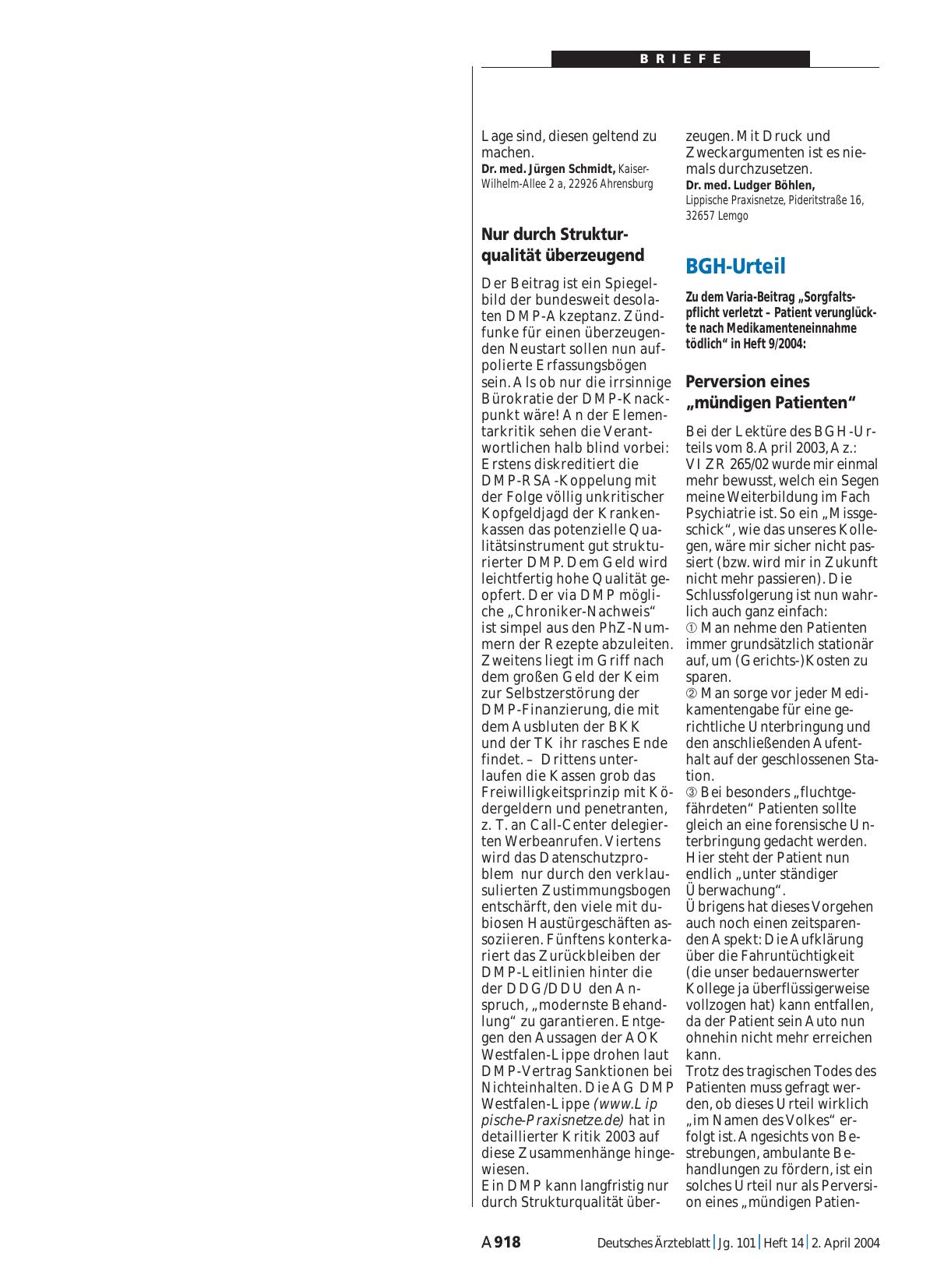 Vorschauseite 1: DMP Diabetes: Nur durch Strukturqualität überzeugend
