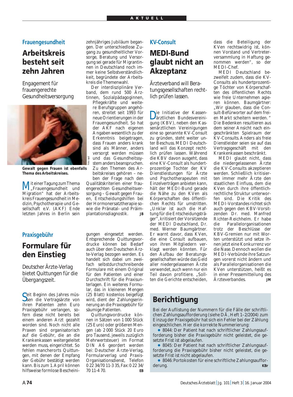 Vorschauseite 1: Berichtigung