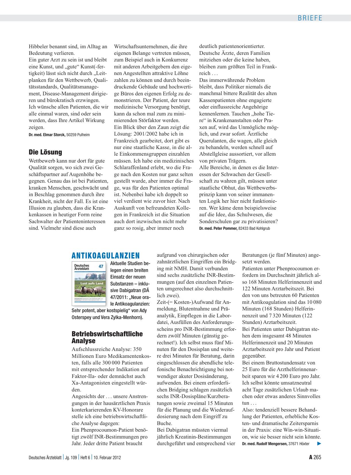 Vorschauseite 1: Antikoagulanzien: Betriebswirtschaftliche Analyse