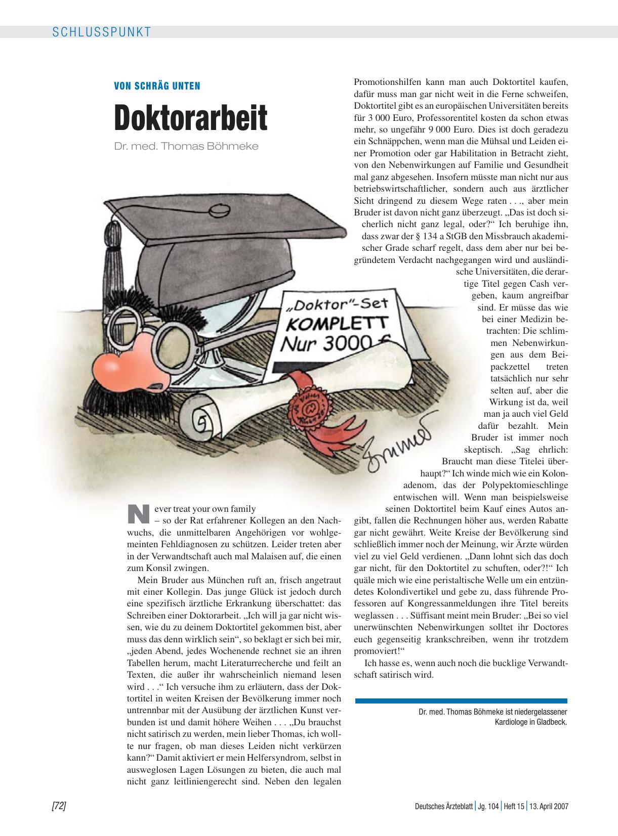 Vorschauseite 1: Von schräg unten: Doktorarbeit