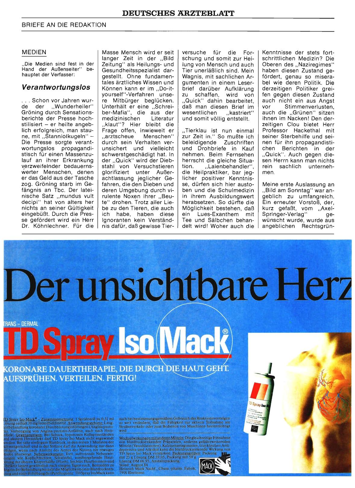 Vorschauseite 1: MEDIEN: Verantwortungslos