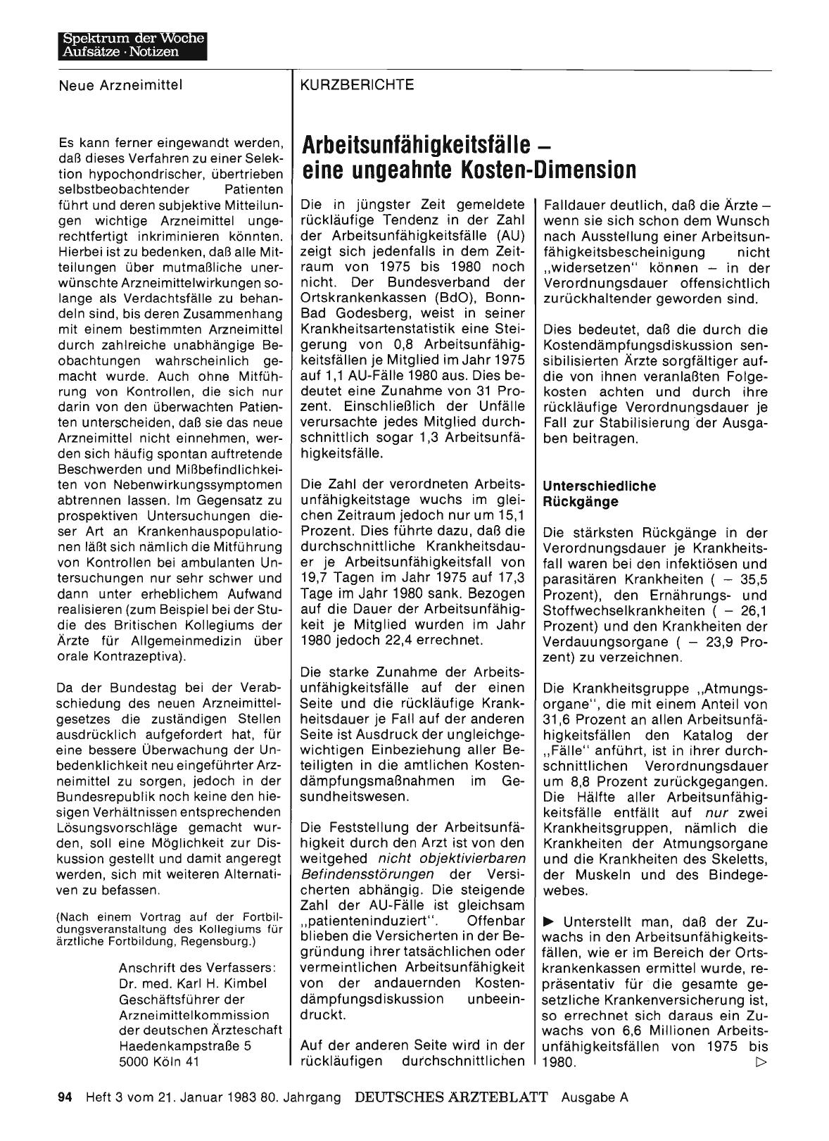 Vorschauseite 1: Arbeitsunfähigkeitsfälle — eine ungeahnte Kosten-Dimension