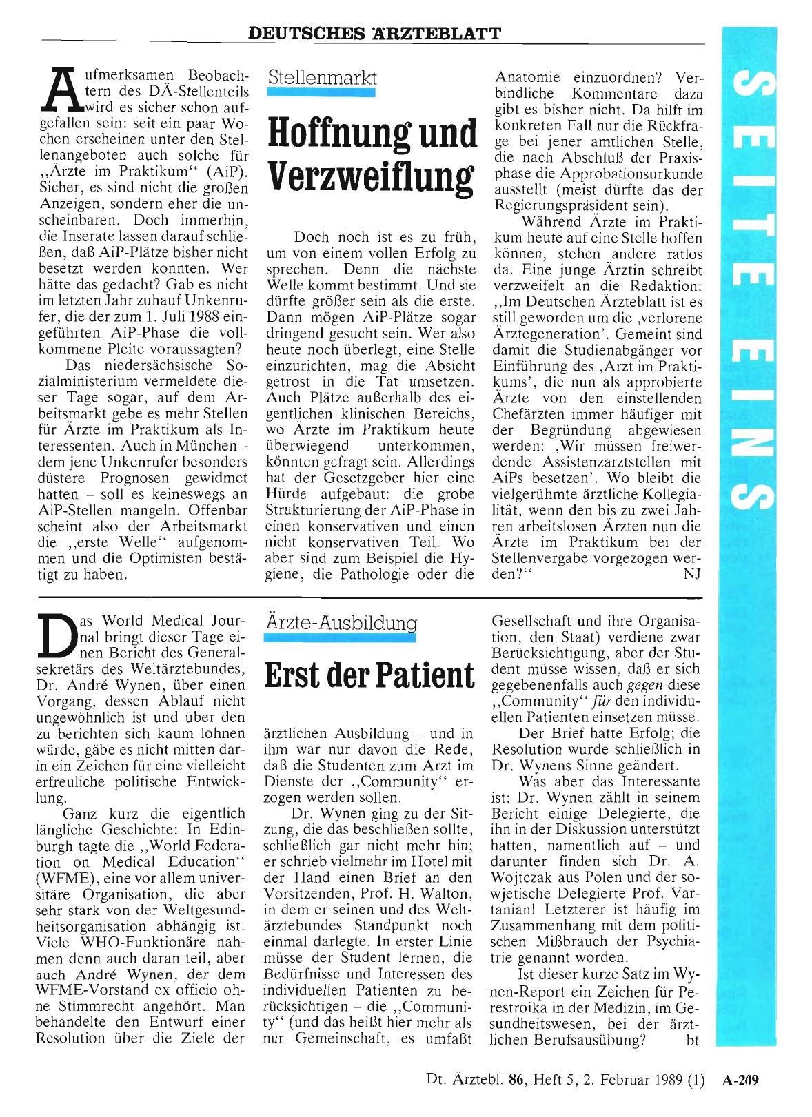 Vorschauseite 1: Stellenmarkt: Hoffnung und Verzweiflung
