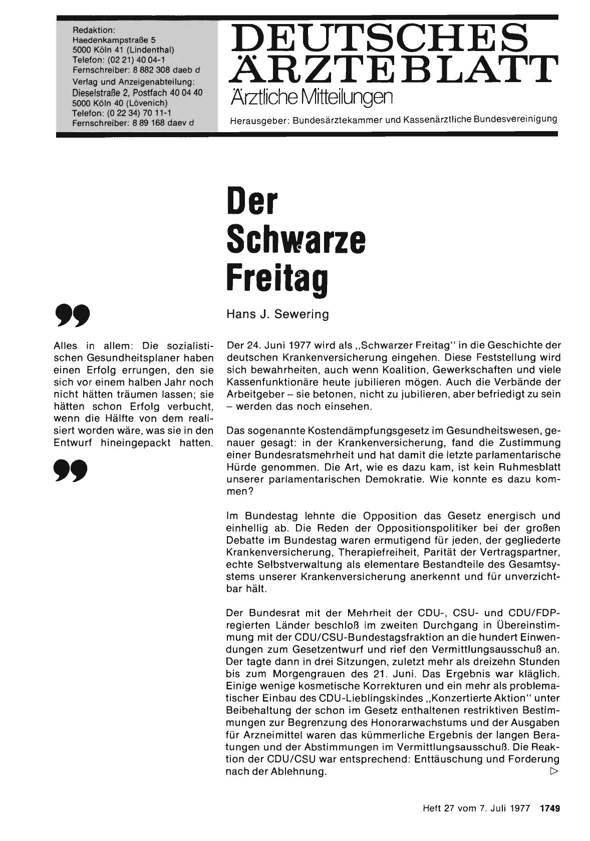 Vorschauseite 1: Der Schwarze Freitag