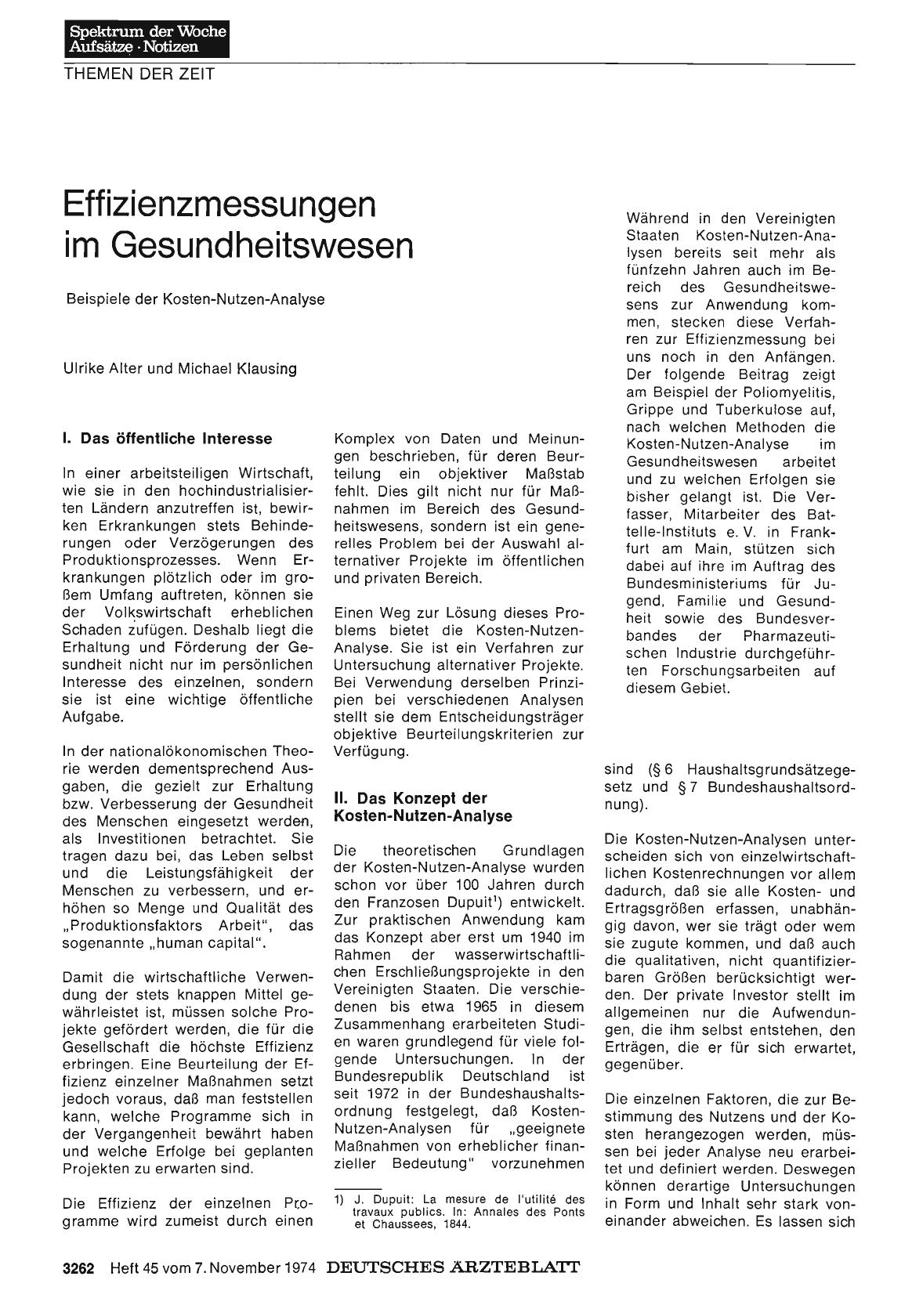 Vorschauseite 1: Effizienzmessungen im Gesundheitswesen