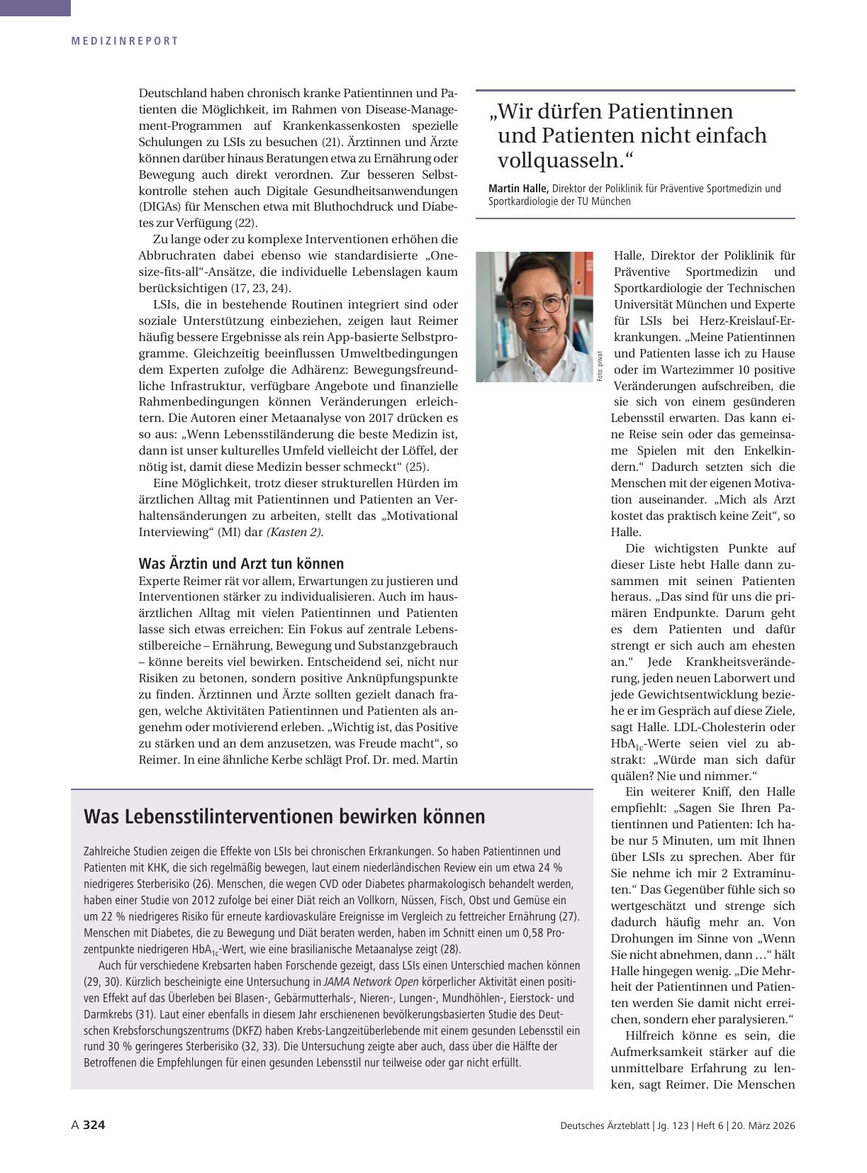 Vorschauseite 3: Lebensstilinterventionen: Die beste Therapie, die kaum jemand umsetzt