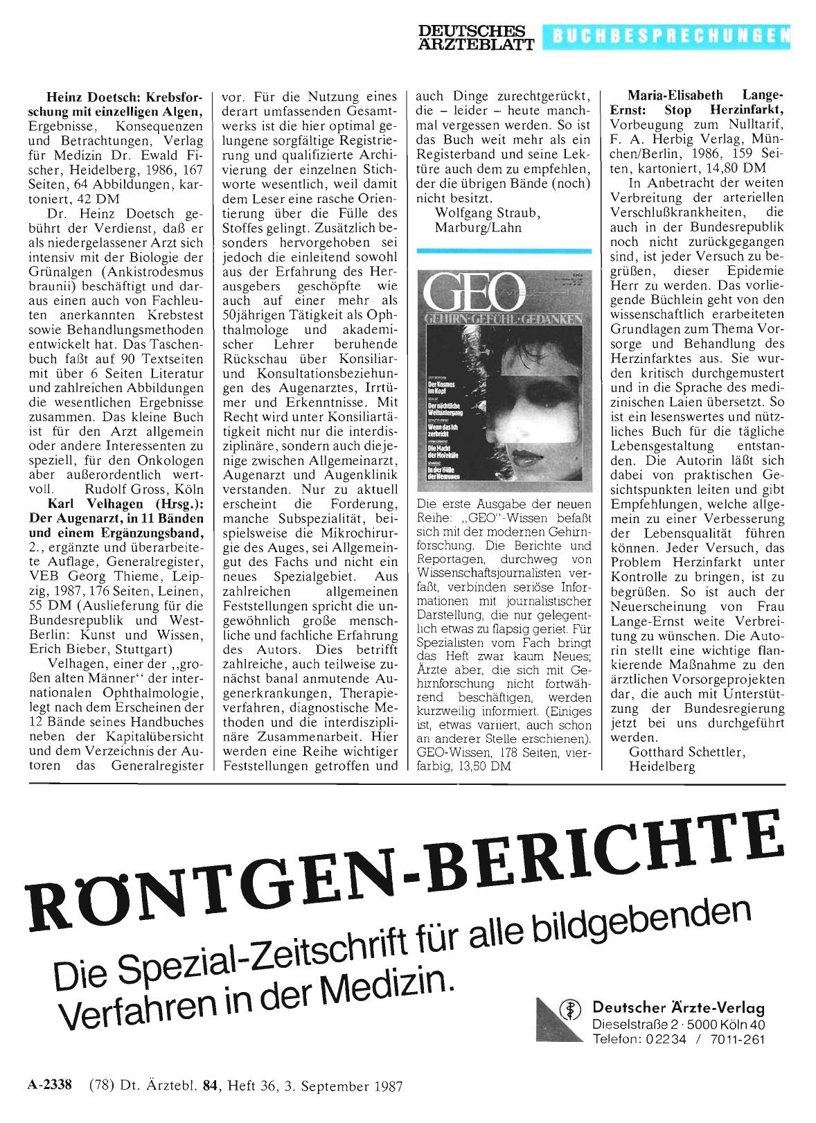 Vorschauseite 1: Heinz Doetsch: Krebsforschung mit einzelligen Algen