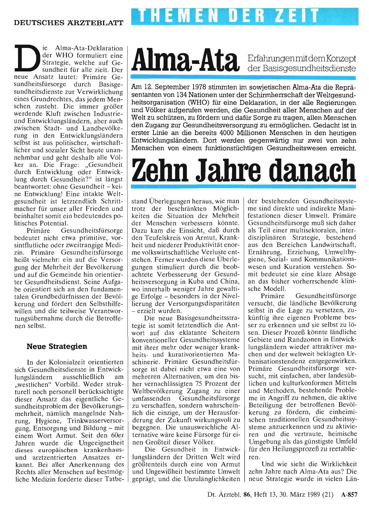Vorschauseite 1: Alma-Ata – Zehn Jahre danach