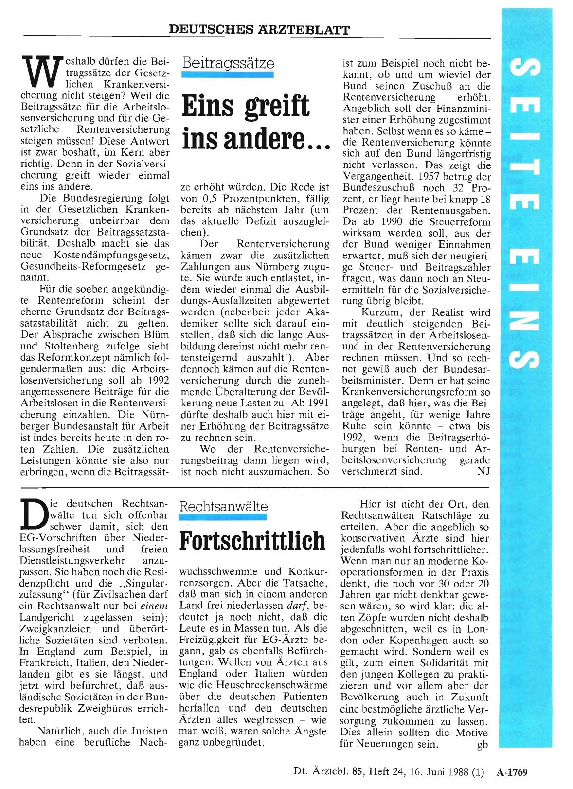 Vorschauseite 1: Beitragssätze: Eins greift ins andere. ..