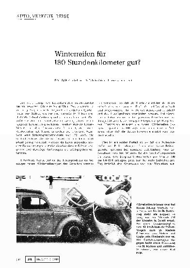 Vorschauseite 1: Winterreifen für 180 Stundenkilometer gut?