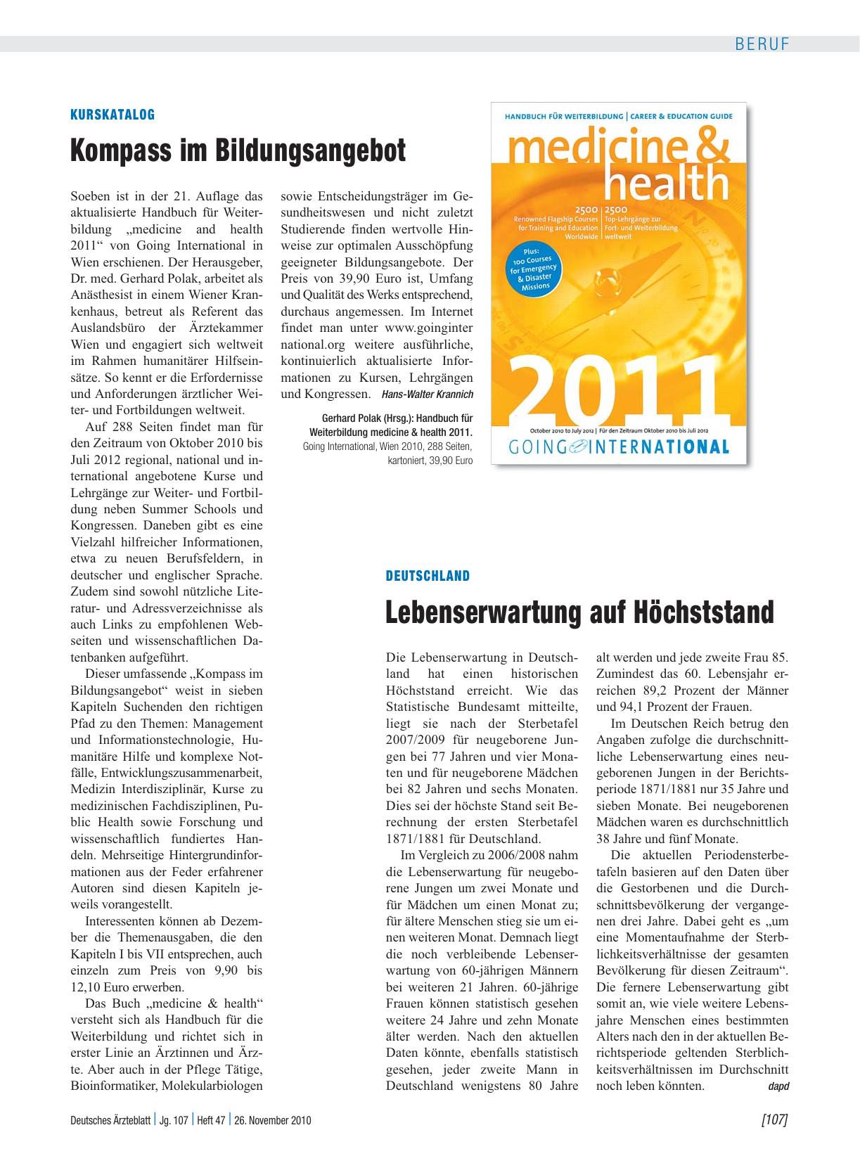 Vorschauseite 1: Kurskatalog: Kompass im Bildungsangebot
