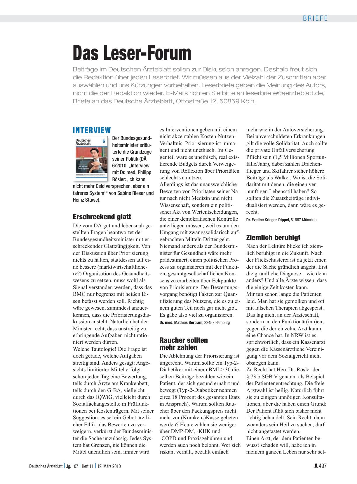 Vorschauseite 1: Interview: Ziemlich beruhigt