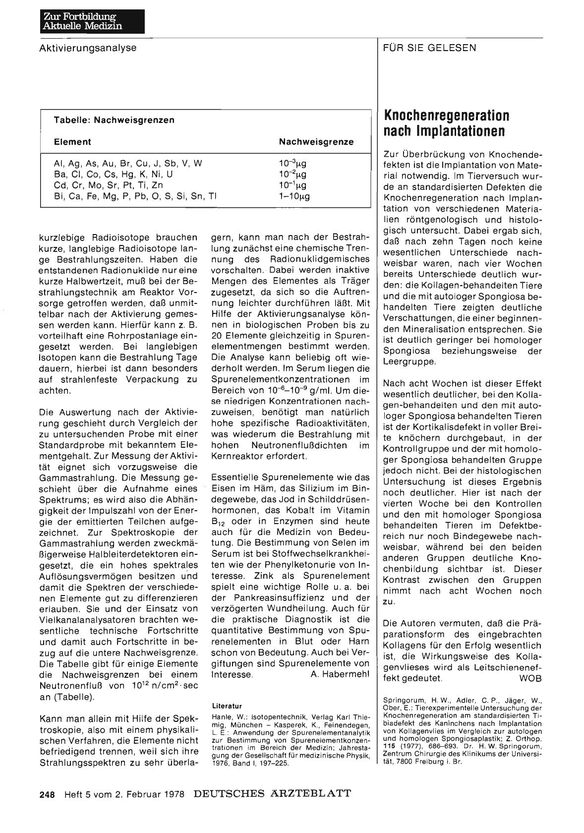 Vorschauseite 1: Knochenregeneration nach Implantationen