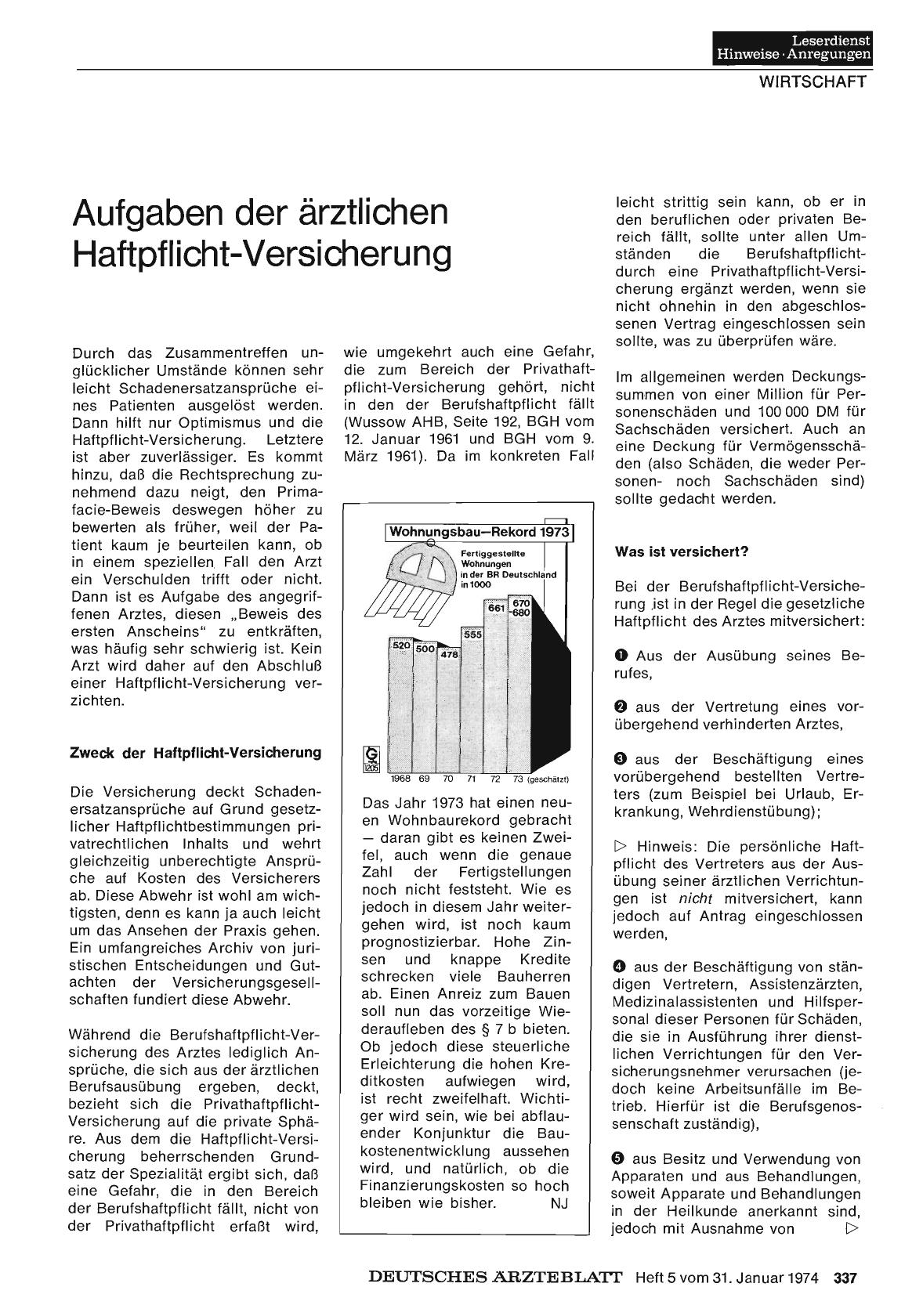 Vorschauseite 1: Aufgaben der ärztlichen Haftpflicht-Versicherung