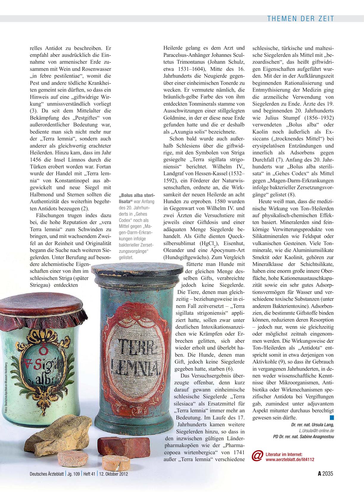 Vorschauseite 2: Medizingeschichte: Terra sigillata – zur Geschichte antiker Heilerden