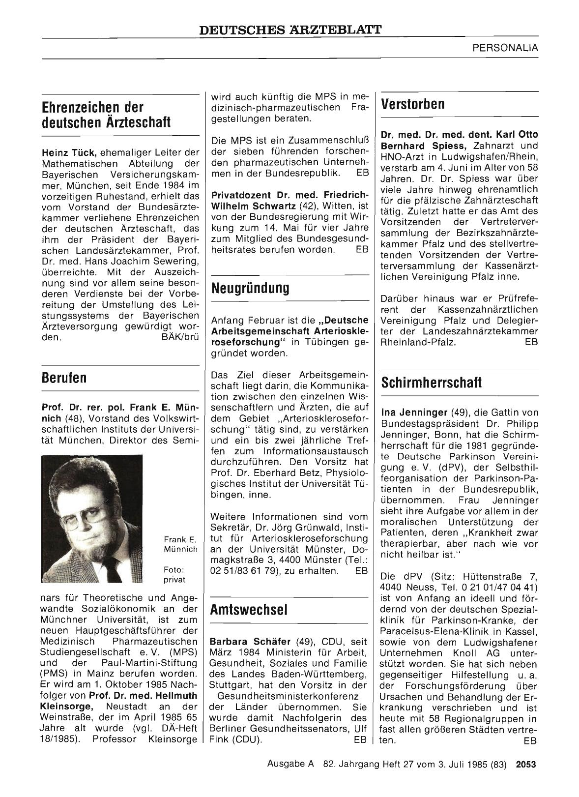 Vorschauseite 1: Amtswechsel