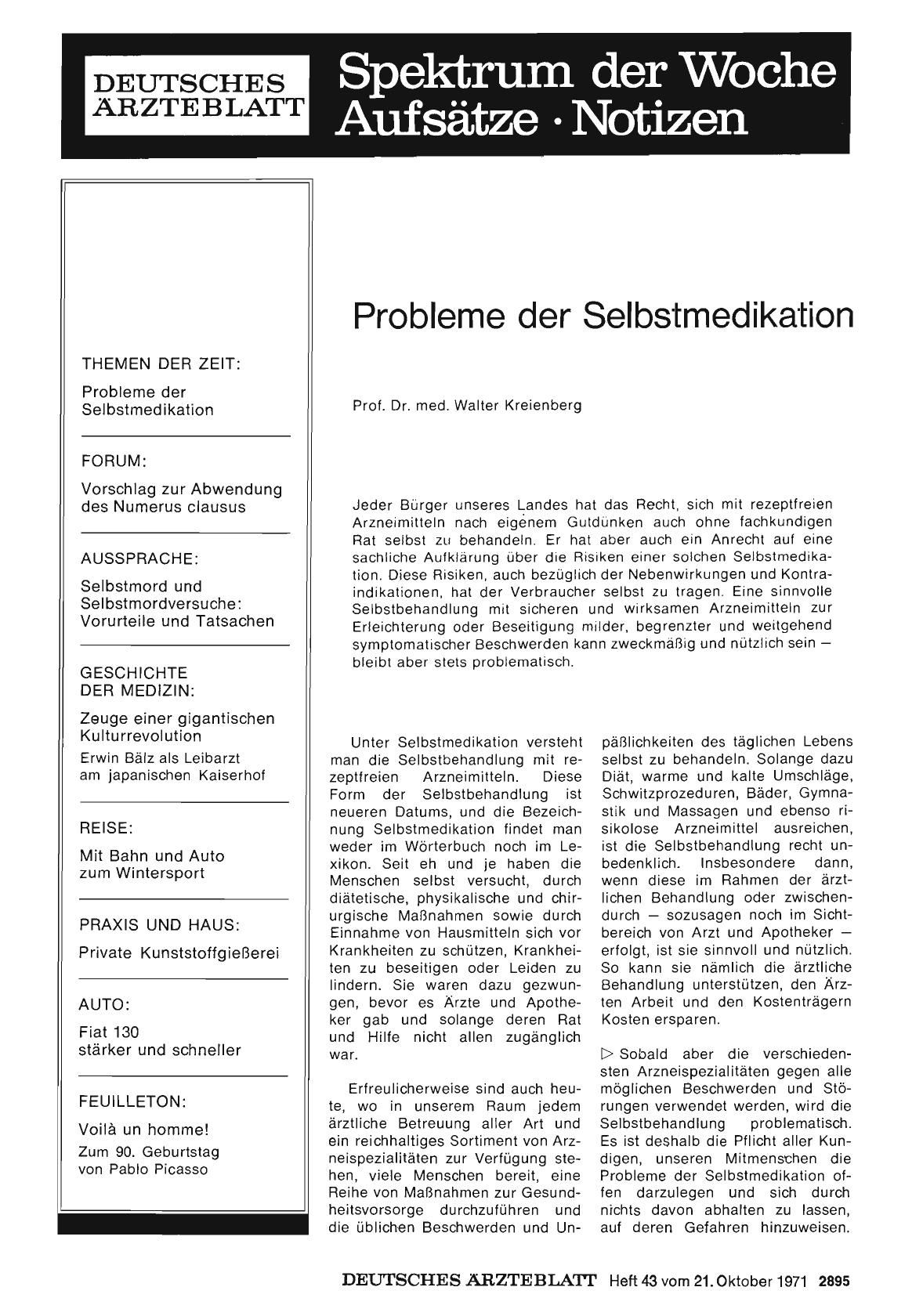 Vorschauseite 1: Probleme der Selbstmedikation