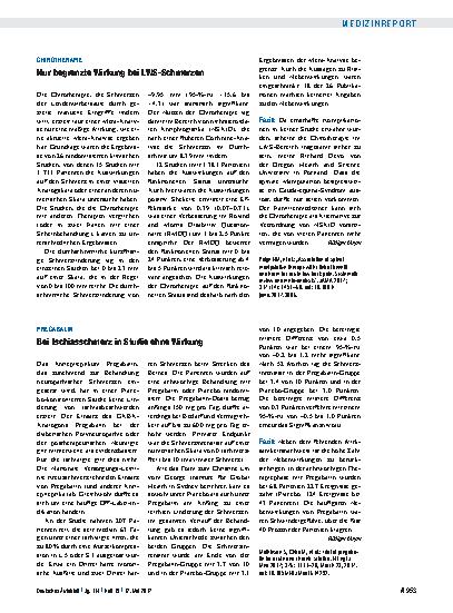 Vorschauseite 1: Pregabalin: Bei Ischiasschmerz in Studie ohne Wirkung